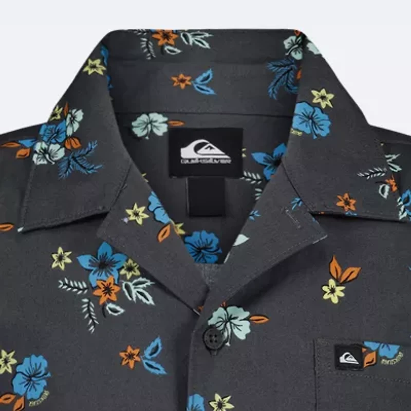 Quiksilver Big Kid Boys Short Sleeve Regular Fit Button-Down Shirt