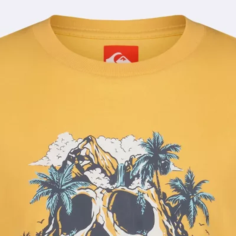 Quiksilver Big Kid Boys Crew Neck Short Sleeve Regular Fit Graphic T-Shirt