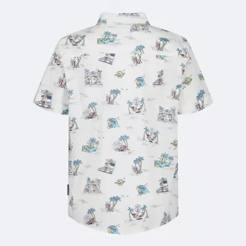 Quiksilver Big Kid Boys Short Sleeve Regular Fit Button-Down Shirt
