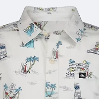 Quiksilver Big Kid Boys Short Sleeve Regular Fit Button-Down Shirt