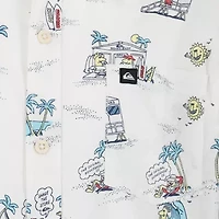 Quiksilver Big Kid Boys Short Sleeve Regular Fit Button-Down Shirt