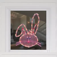 Northlight 17" Lighted Bunny Head Window Easter Window Decor
