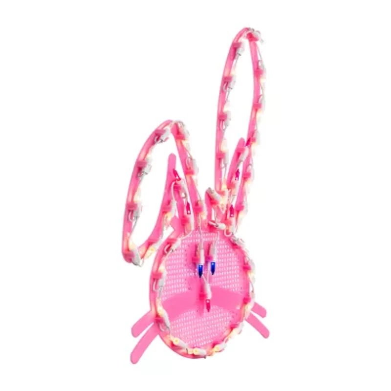 Northlight 17" Lighted Bunny Head Window Easter Window Decor