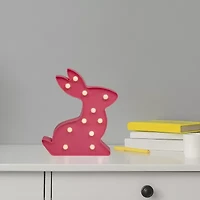 Northlight 10" Pink Led Lighted Bunny Marquee Lights