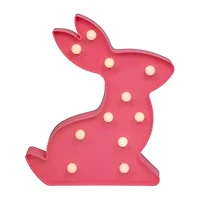 Northlight 10" Pink Led Lighted Bunny Marquee Lights