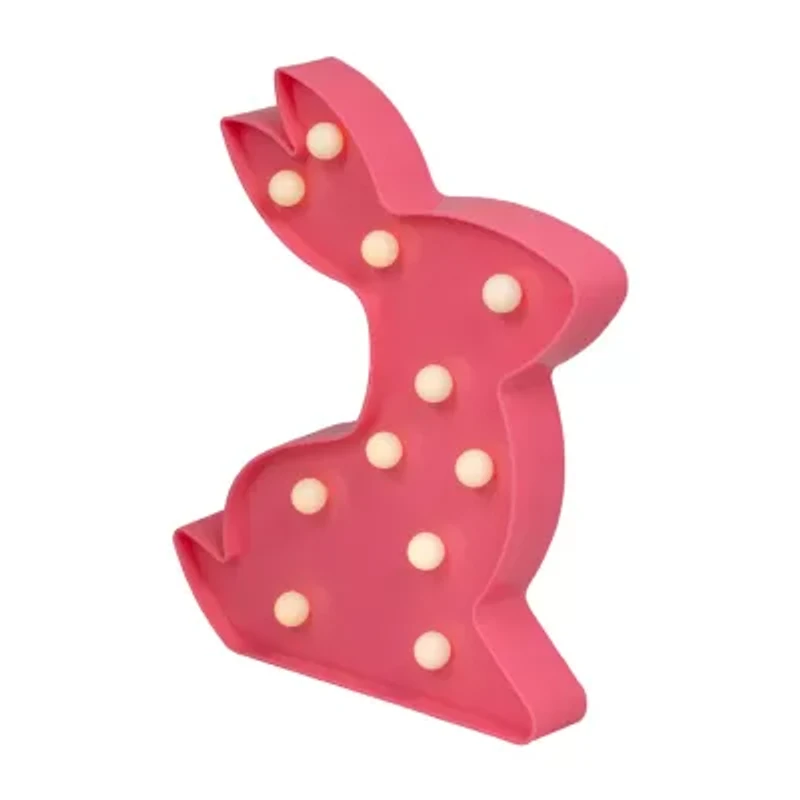 Northlight 10" Pink Led Lighted Bunny Marquee Lights
