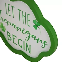 Northlight 14" Let The Shenanigans Begin Framed Wall Sign