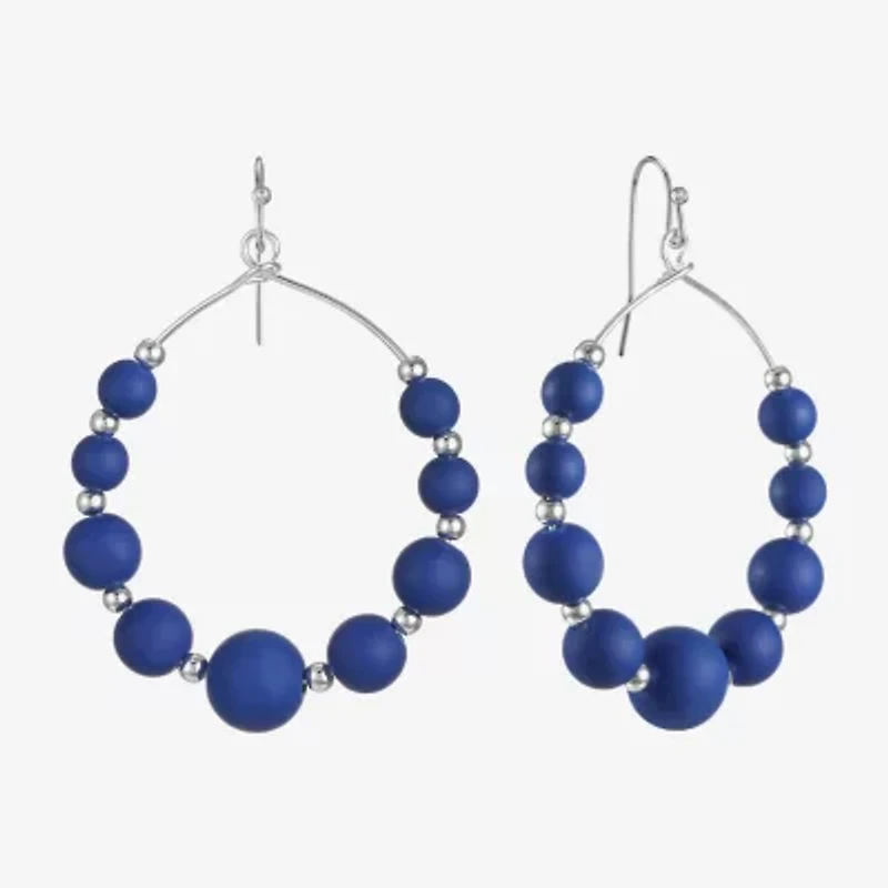 Liz Claiborne Womens 60mm Round Hoop Earrings