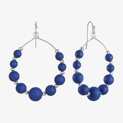Liz Claiborne Womens 60mm Round Hoop Earrings