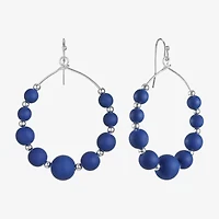 Liz Claiborne Womens 60mm Round Hoop Earrings