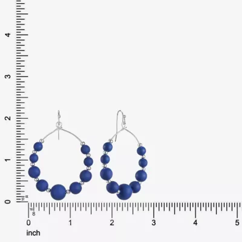 Liz Claiborne Womens 60mm Round Hoop Earrings