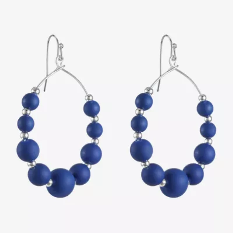 Liz Claiborne Womens 60mm Round Hoop Earrings