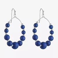 Liz Claiborne Womens 60mm Round Hoop Earrings