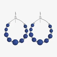 Liz Claiborne Womens 60mm Round Hoop Earrings