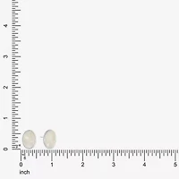 Liz Claiborne White Mother Of Pearl 17mm Stud Earrings