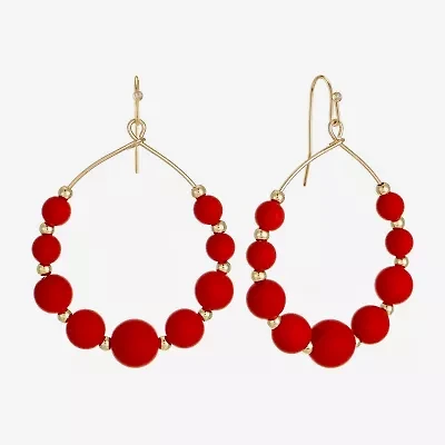 Liz Claiborne Womens 60mm Round Hoop Earrings