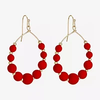 Liz Claiborne Womens 60mm Round Hoop Earrings