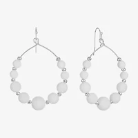 Liz Claiborne Womens 60mm Round Hoop Earrings