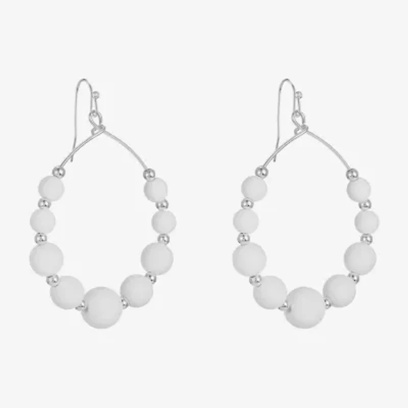 Liz Claiborne Womens 60mm Round Hoop Earrings