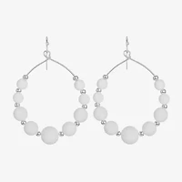 Liz Claiborne Womens 60mm Round Hoop Earrings