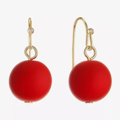 Liz Claiborne Womens Round Drop Earrings