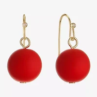 Liz Claiborne Womens Round Drop Earrings