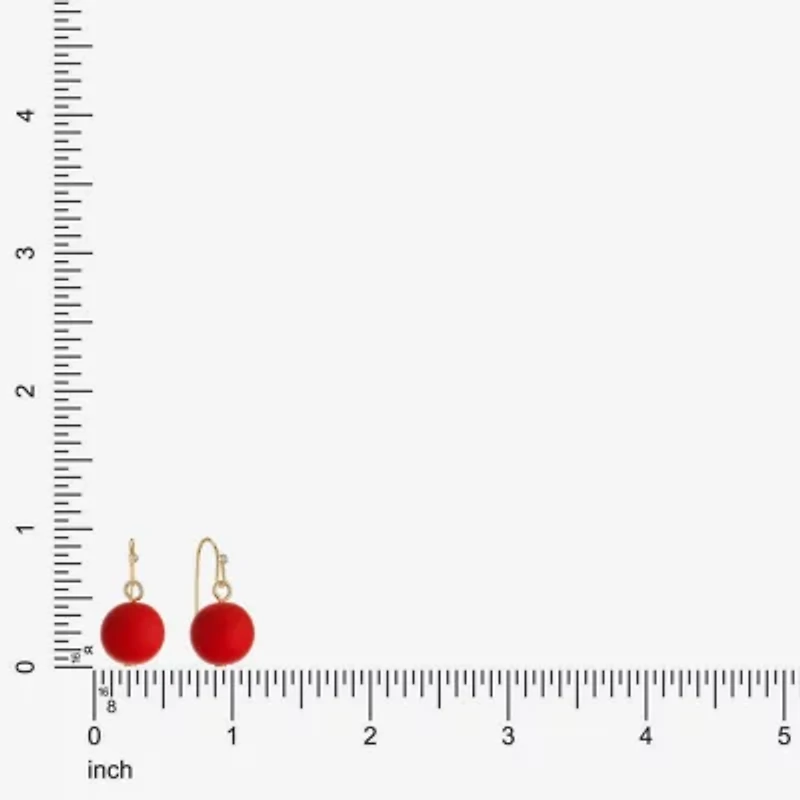 Liz Claiborne Womens Round Drop Earrings