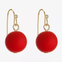 Liz Claiborne Womens Round Drop Earrings