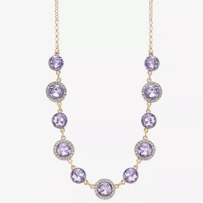 Monet Jewelry Womens Purple 17 Inch Collar Necklace