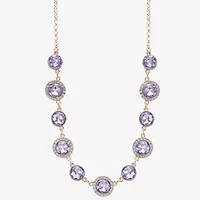 Monet Jewelry Womens Purple 17 Inch Collar Necklace