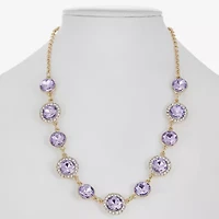 Monet Jewelry Womens Purple 17 Inch Collar Necklace