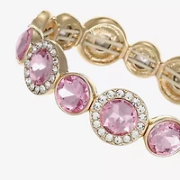 Monet Jewelry Womens Purple Glass Round Stretch Bracelet