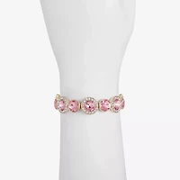 Monet Jewelry Womens Purple Glass Round Stretch Bracelet