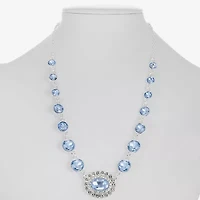 Monet Jewelry Nk Womens Blue 18 Inch Collar Necklace