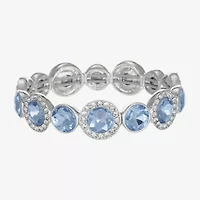 Monet Jewelry Womens Purple Glass Round Stretch Bracelet