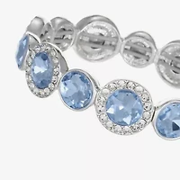 Monet Jewelry Womens Purple Glass Round Stretch Bracelet