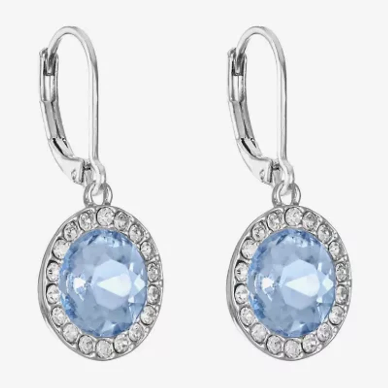 Monet Jewelry Womens Purple Glass Round Drop Earrings