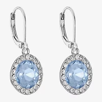 Monet Jewelry Womens Purple Glass Round Drop Earrings