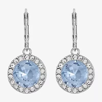 Monet Jewelry Womens Purple Glass Round Drop Earrings