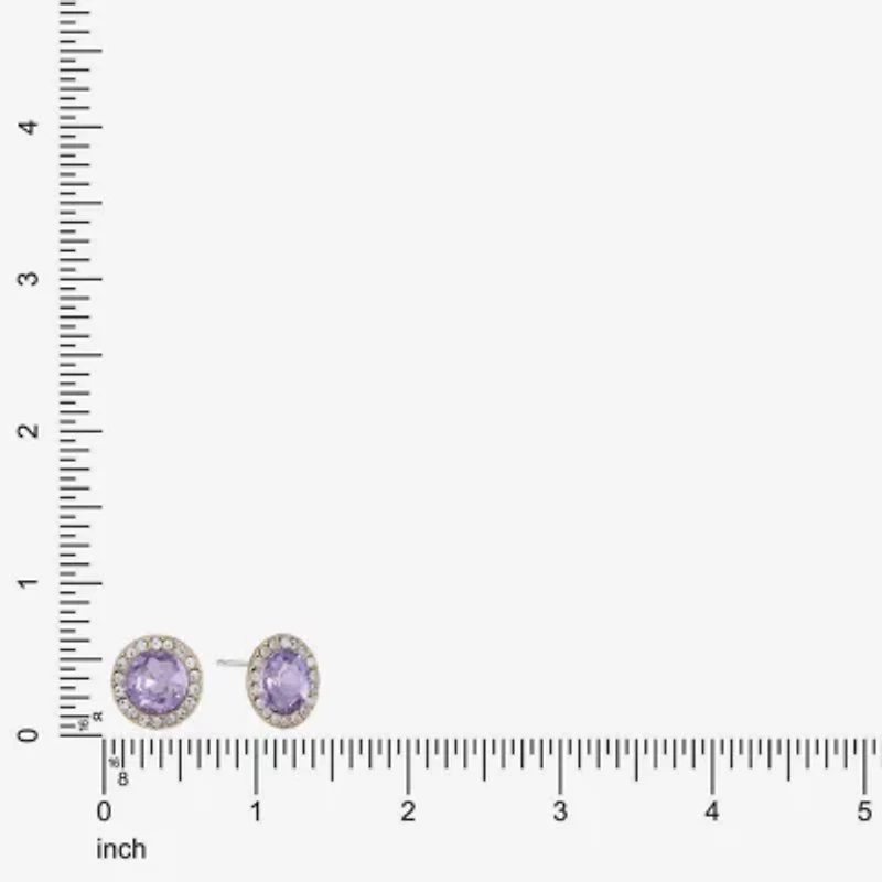 Monet Jewelry Purple Glass 15mm Round Stud Earrings