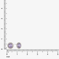 Monet Jewelry Purple Glass 15mm Round Stud Earrings