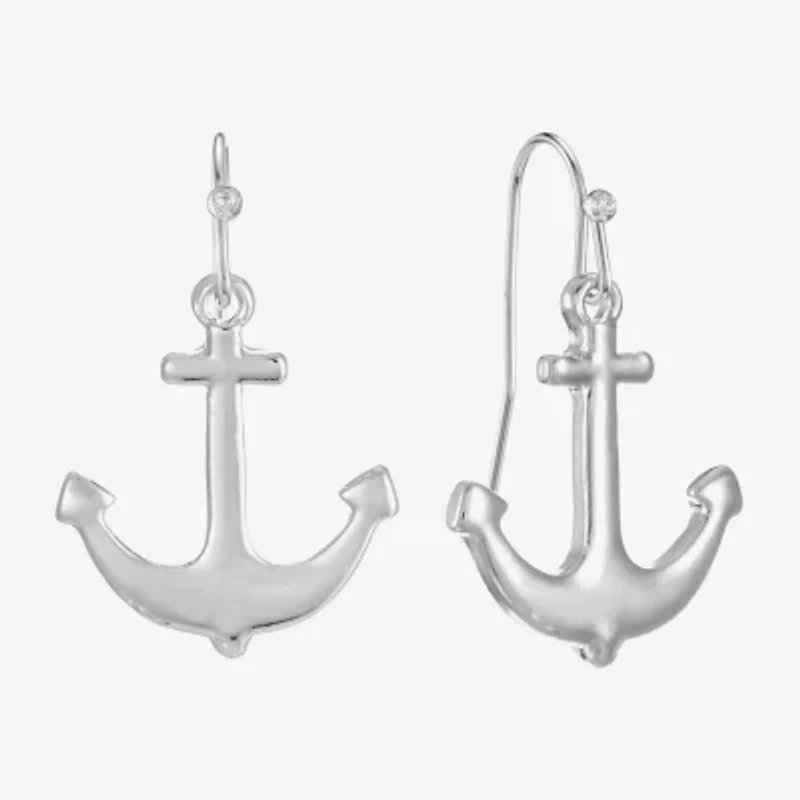 Liz Claiborne Womens Anchor Drop Earrings