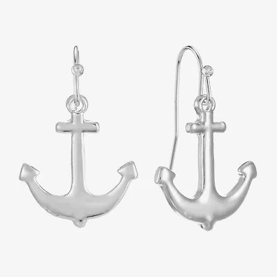 Liz Claiborne Womens Anchor Drop Earrings