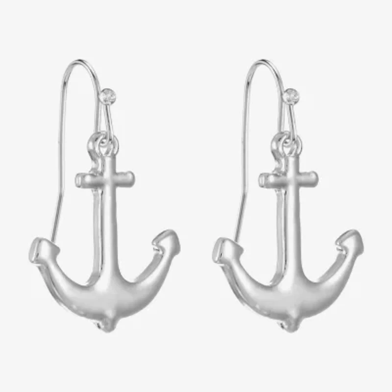 Liz Claiborne Womens Anchor Drop Earrings
