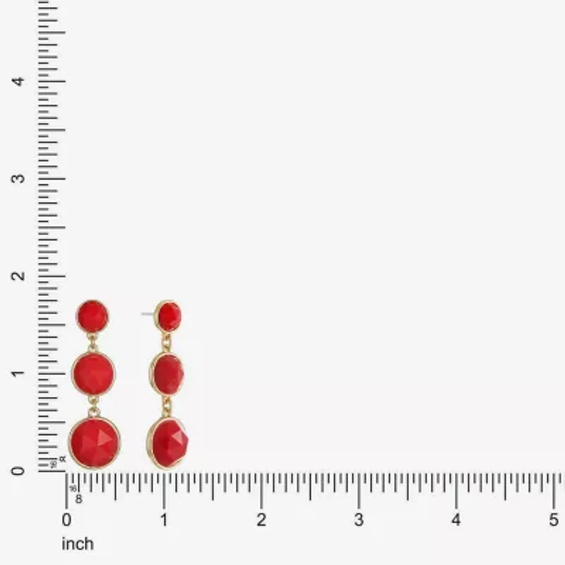 Liz Claiborne Womens Hypoallergenic Drop Earrings