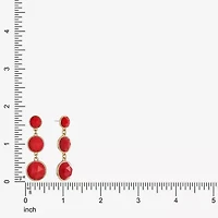 Liz Claiborne Womens Hypoallergenic Drop Earrings