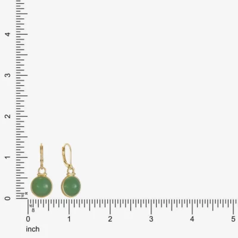 Monet Jewelry Womens Green Round Drop Earrings