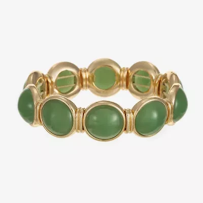 Monet Jewelry Womens Green Round Stretch Bracelet