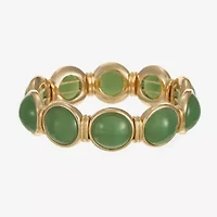 Monet Jewelry Womens Green Round Stretch Bracelet