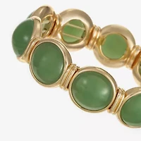 Monet Jewelry Womens Green Round Stretch Bracelet